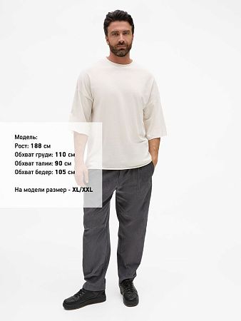 Футболка унисекс оверсайз T1, молочно-белая, размер M/L