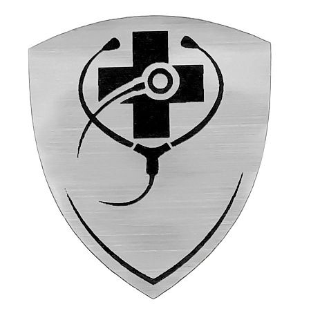 Шильд-наклейка медицина, серебро