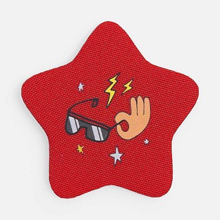 Наклейка тканевая Lunga Bial, M, красная