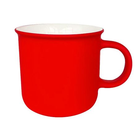 Кружка Camping, софт тач, красная