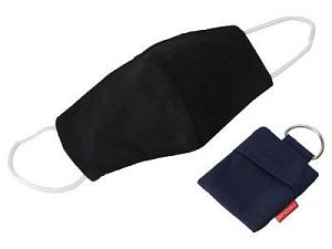 Защитная маска с чехлом «Safety», цвет: черный, синий