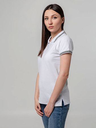 Рубашка поло женская Virma Stripes Lady, белая, размер M