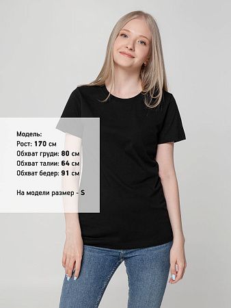 Футболка женская T-bolka Lady, черная, размер XXL