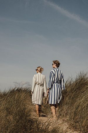 Халат VINGA Ornos из переработанного хлопка GRS, L/XL