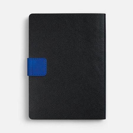 Ежедневник Boom, недатированный, черный с ярко-синий