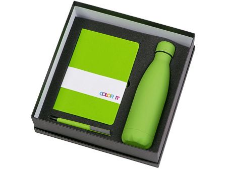 Подарочный набор «COLOR IT» c блокнотом, ручкой и термобутылкой