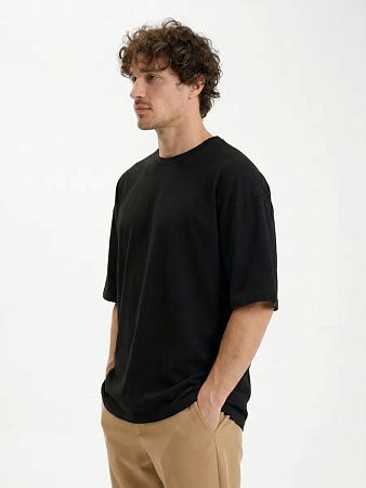 Футболка Oversize Premium 210, черная, размер S