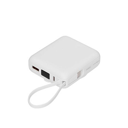 Внешний аккумулятор с подсветкой Риттер PD (Ritter PD) 10000mAh с функцией беспроводной зарядки 15W, белый