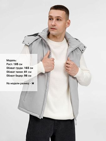 Жилет унисекс Sfera, светло-серый, размер M