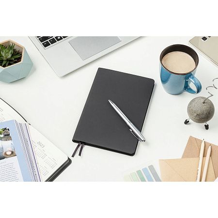 Ежедневник Flexy Soft А5, темно-серый, недатированный, в гибкой обложке