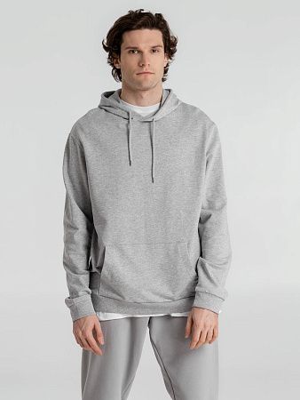 Толстовка с капюшоном унисекс Hoodie, серый меланж, размер S