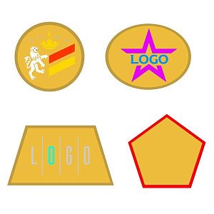 Шеврон из габардина Gabo L, желтый