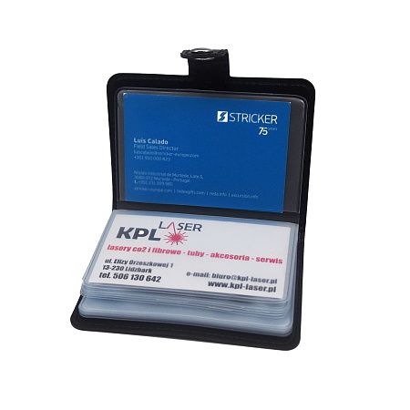 Футляр для визитных/кредитных карт (визитница), кожзаменитель Nebraska (Небраска), черный