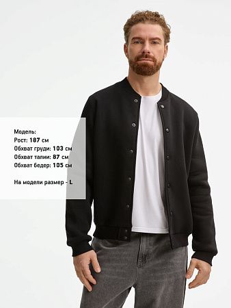 Бомбер унисекс AtmosWear, черный, размер XL