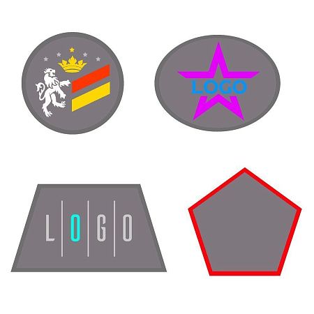 Шеврон из габардина Gabo L, серый