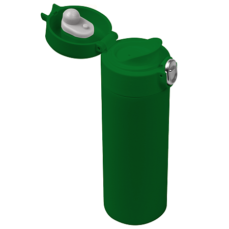 Термобутылка (термос) Kyoto вакуумная, стальная, 440 мл, матовая, зеленая