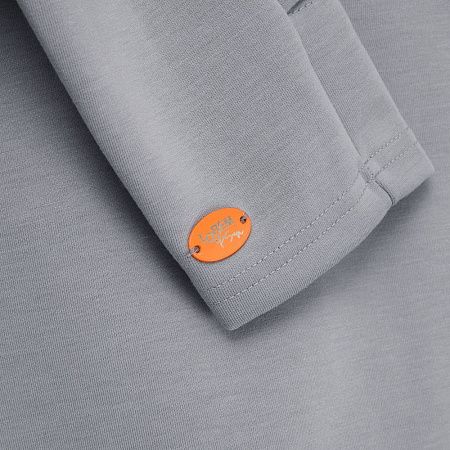 Шильдик металлический Alfa Oval, оранжевый неон