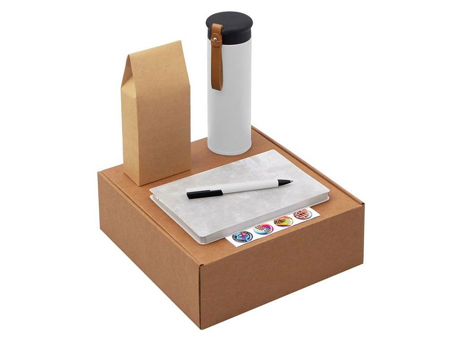 Набор «Draftea» с блокнотом, ручкой, термосом и чаем