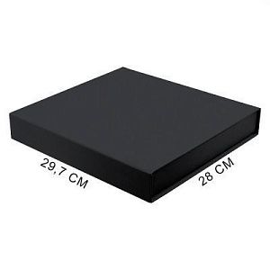 Подарочная коробка, размер 29,7*28,0*4,5 см, Solution Prestige Magnum Fabrique с магнитным клапаном без ложемента, черная